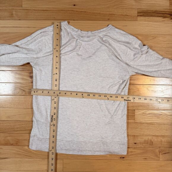 Athleta Long Sleeve Top Size Small Thumb Holes Stretchy Athletic White - Picture 5 of 5